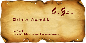 Oblath Zsanett névjegykártya