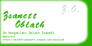 zsanett oblath business card